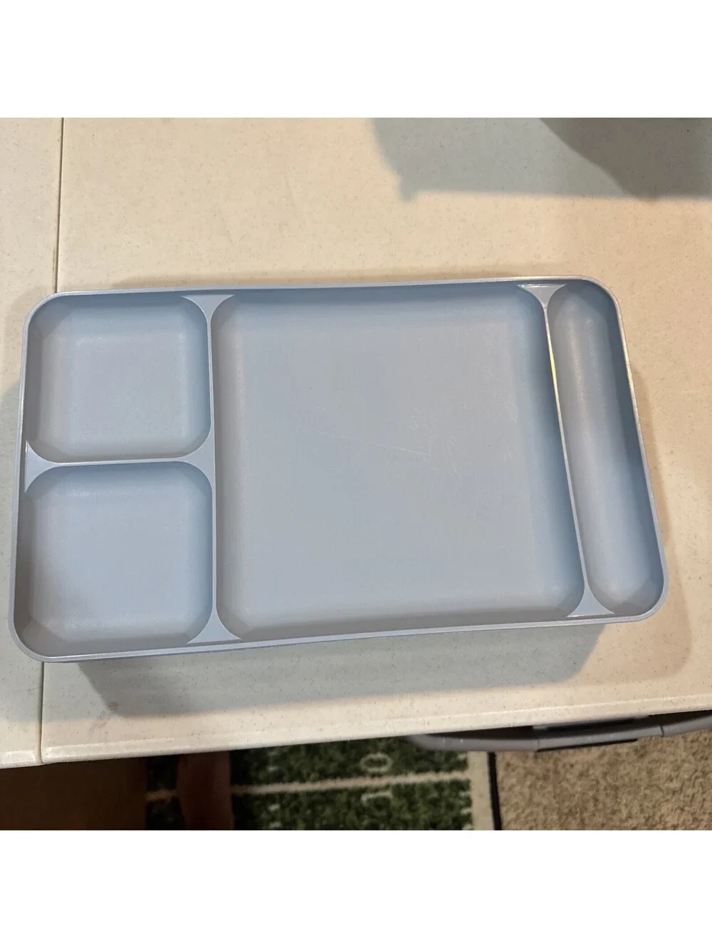 Vtg Set Of 6 Tupperware Cafeteria Divided Trays Potluck TV 1535